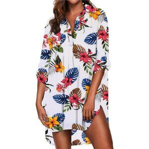 Women's Swimsuit Beach Cover Up Shirt Bikini Beachwear Bathing Suit Beach Dress